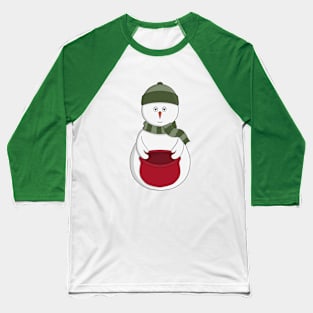 Bored Snowman Baseball T-Shirt